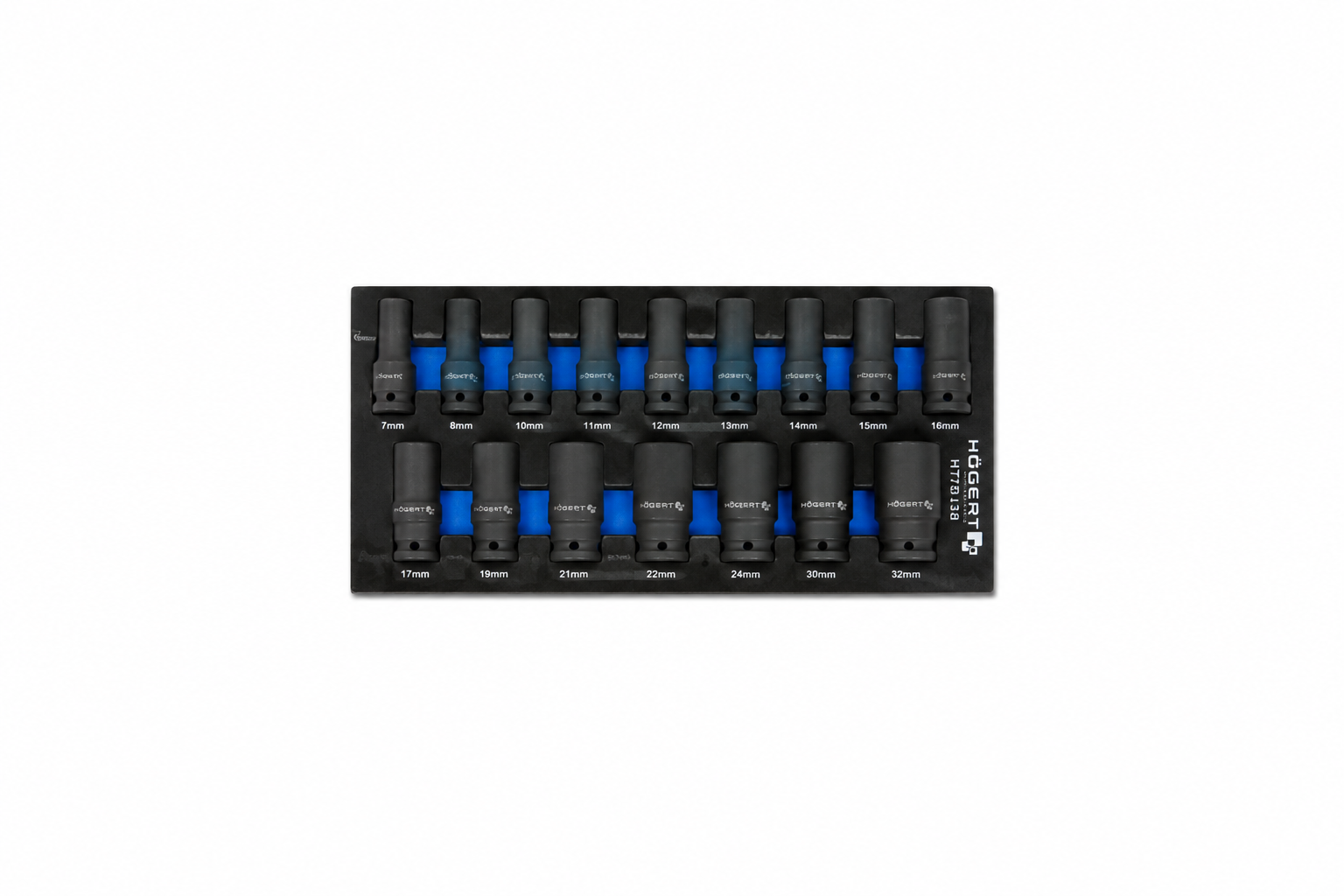 HOGERT HT7G129 Impact sockets set, 15 pcs