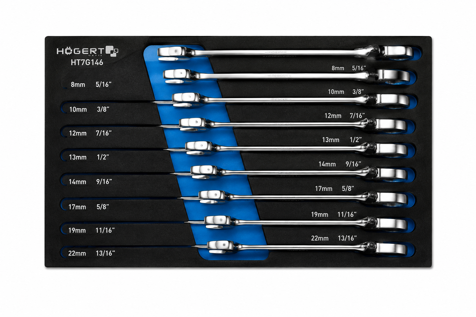 HOGERT HT7G145 Open-ended set, 15 pcs