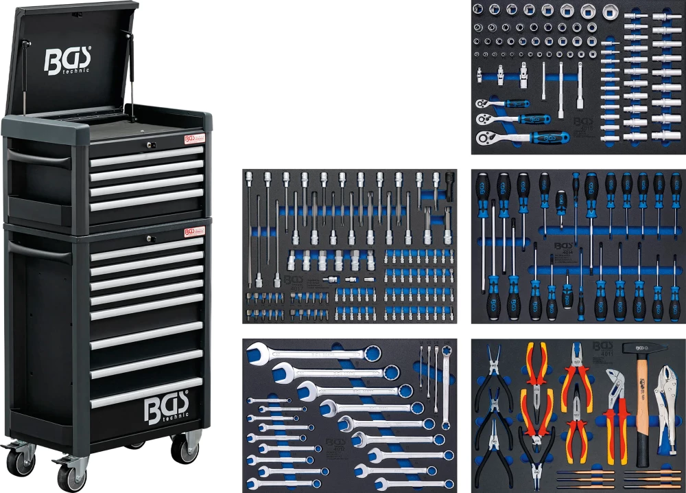 BGS Technic 4088 12 Drawer Workshop Trolley with 263 Tools