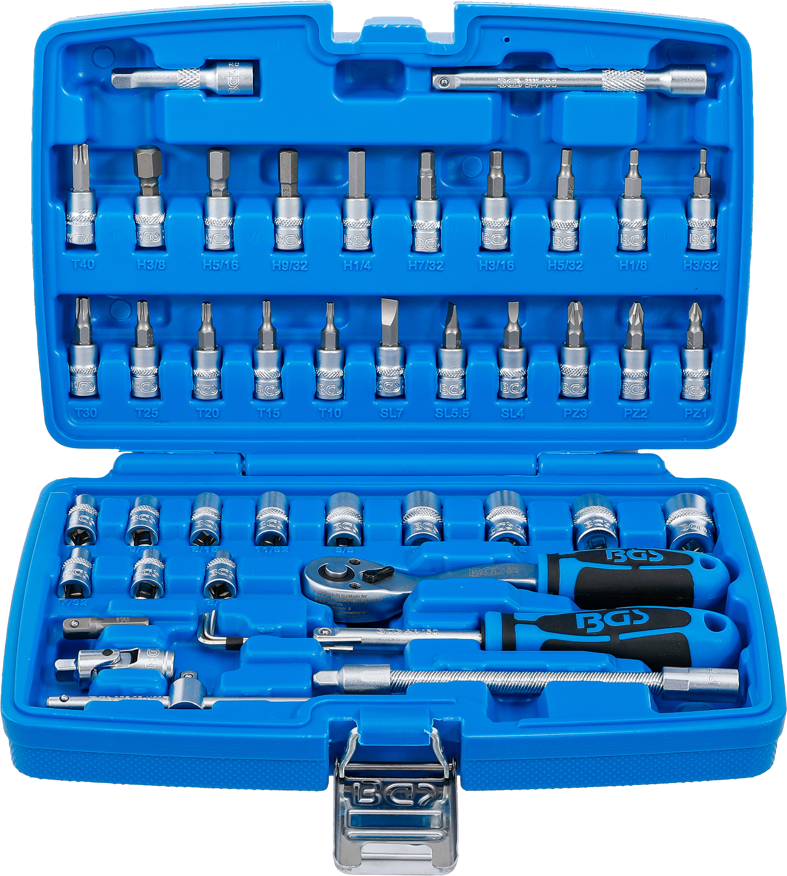 BGS Technic 2141 – 46-Piece 1/4" Inch Socket Set