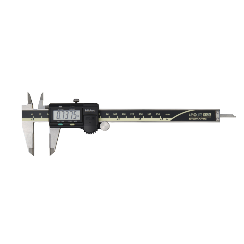Mitutoyo 500-175-30 ABSOLUTE Digimatic Digital Caliper 150mm / 6", Carbide OD & ID Jaws with SPC Output