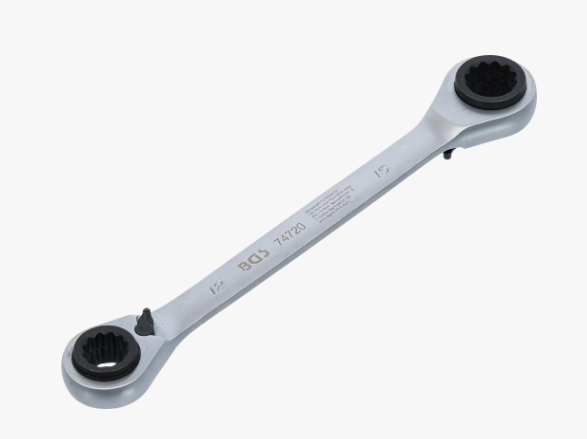 BGS-74720 Double Ratchet Ring Spanner 4-in-1