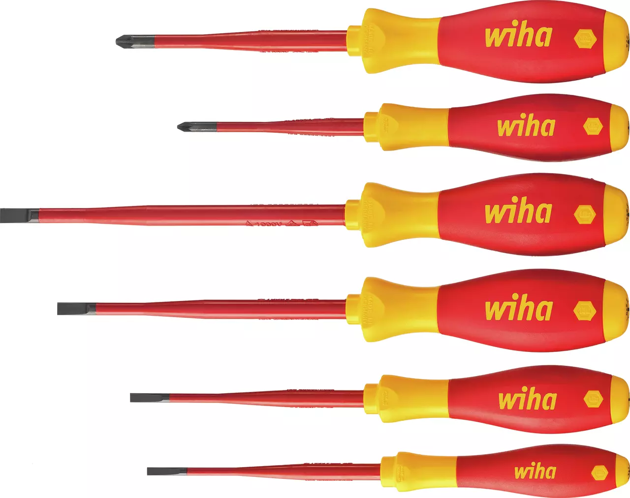 WIHA 36455 – SoftFinish® electric slimFix 6-Piece VDE Screwdriver Set