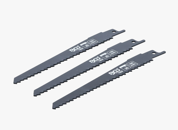 BGS Technic 74530 Reciprocating Saw Blade Set for Wood, 150 mm, 3 Pieces