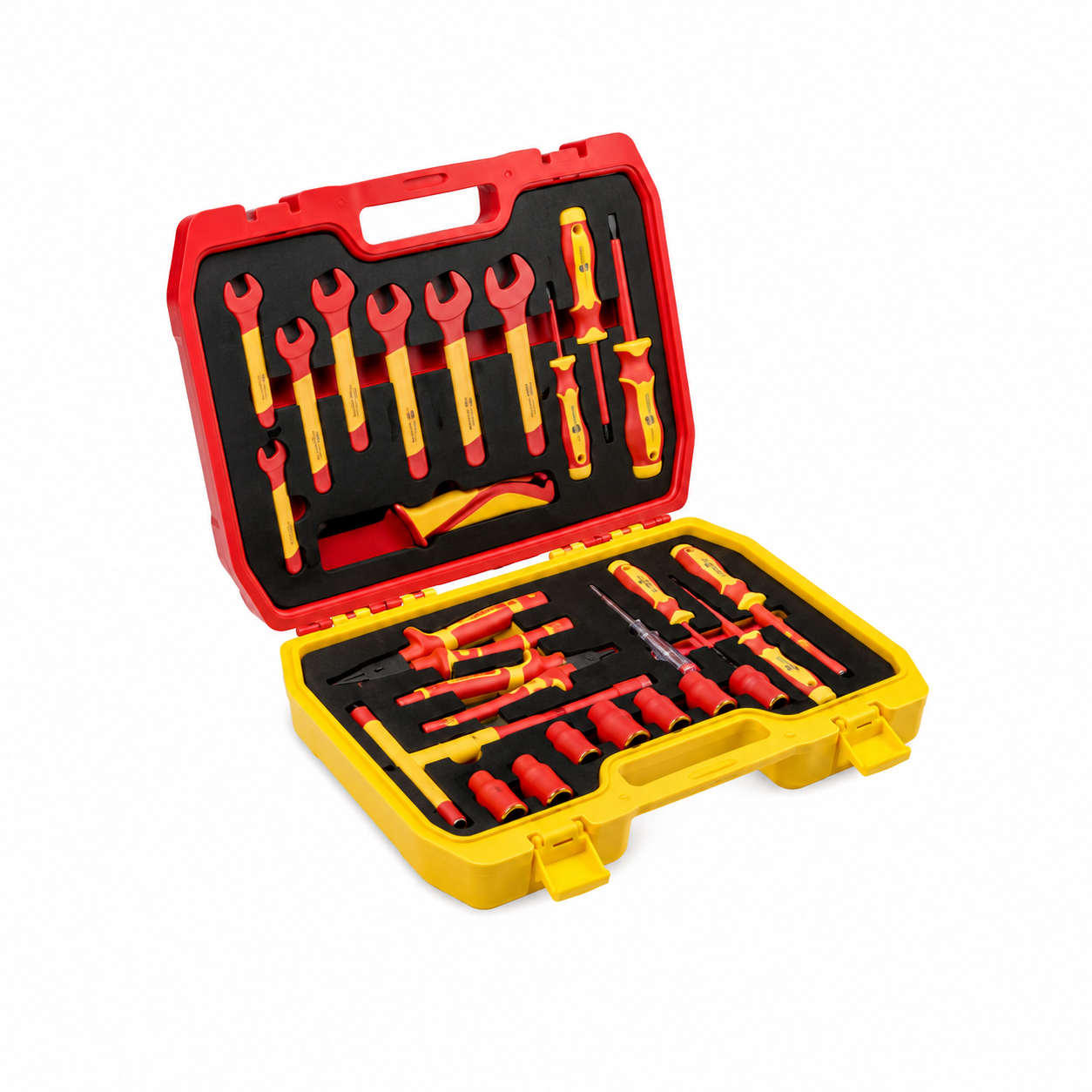 HOGERT HT1E101 Insulated tool set 1000 V, 25 pcs. Spanners and
