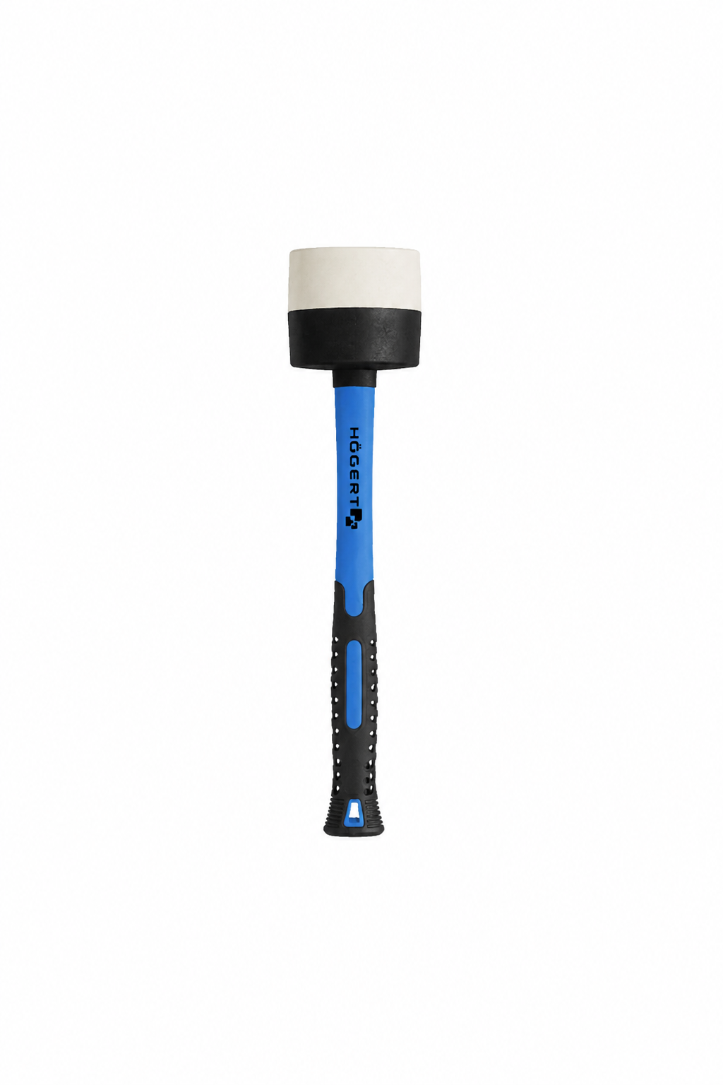 HOGERT HT3B052 Rubber mallet (black-white) with fibreglass handle, 680 g