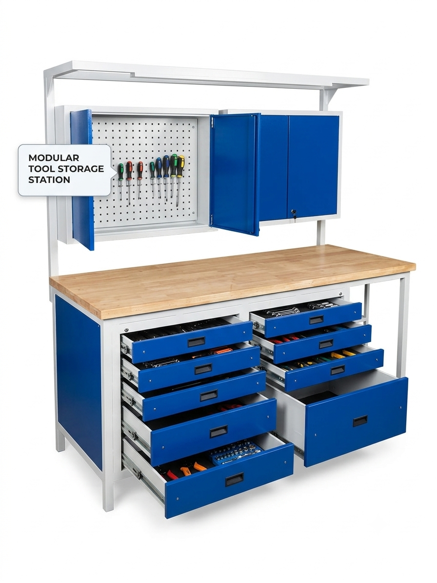 Solo Make Customized heady duty workbench with 10 drawers,