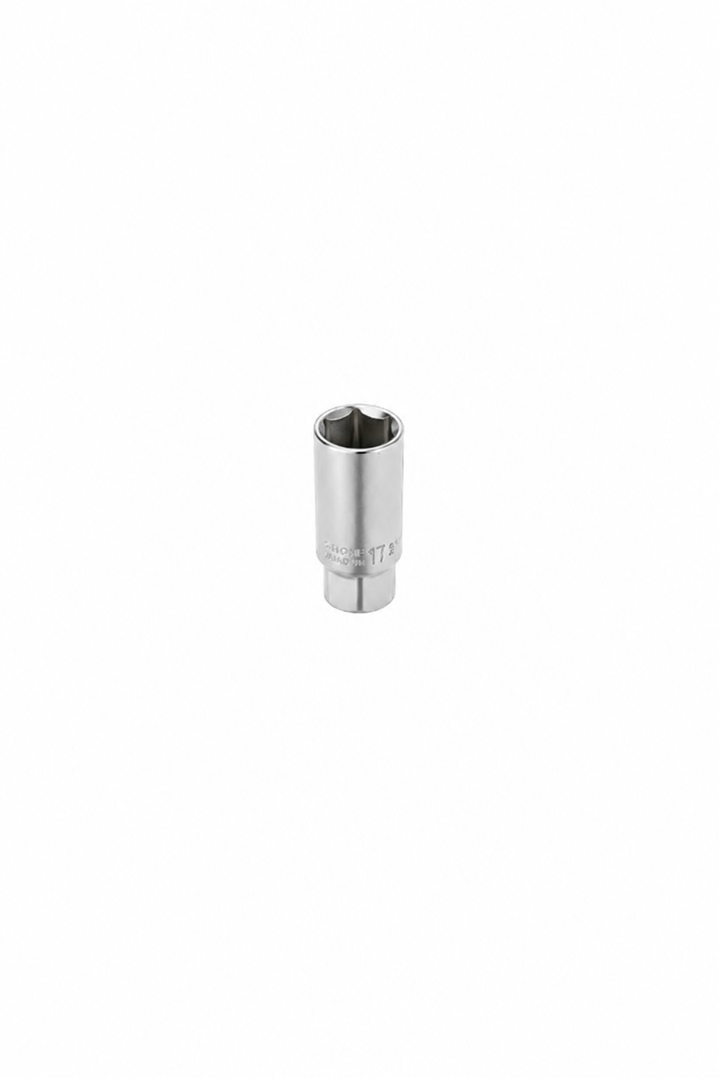 "HOGERT 1/2" hexagon spark plug socket made from CrV50BV30 steel for durable and precise spark plug servicing. 1/2“ hexagon spark plug socket, 21 mm, CrV50BV30"