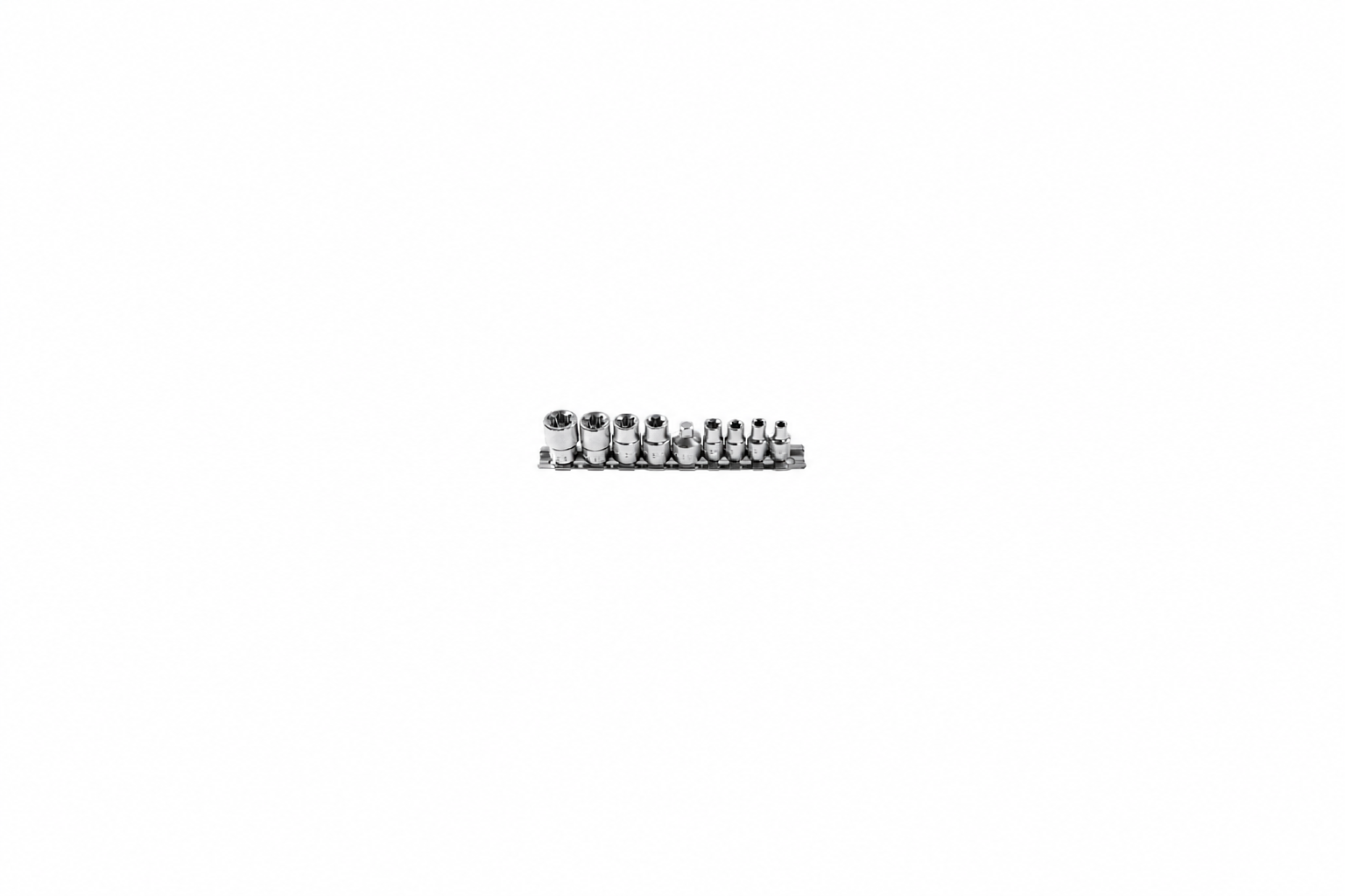 HOGERT HT1A884 Torx bit socket set 1/4" and 3/8", 9 pcs