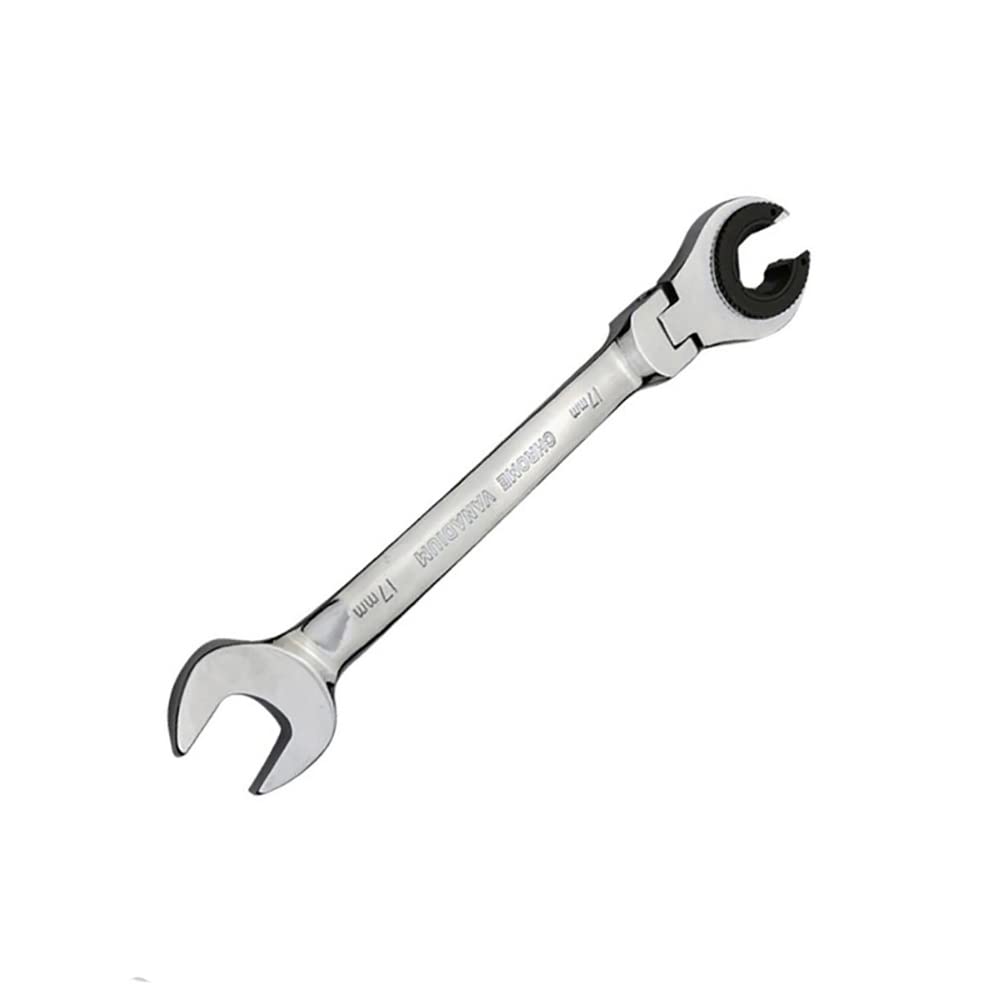 HOGERT HT1R073 Semi-open wrench with ratchet 17 mm