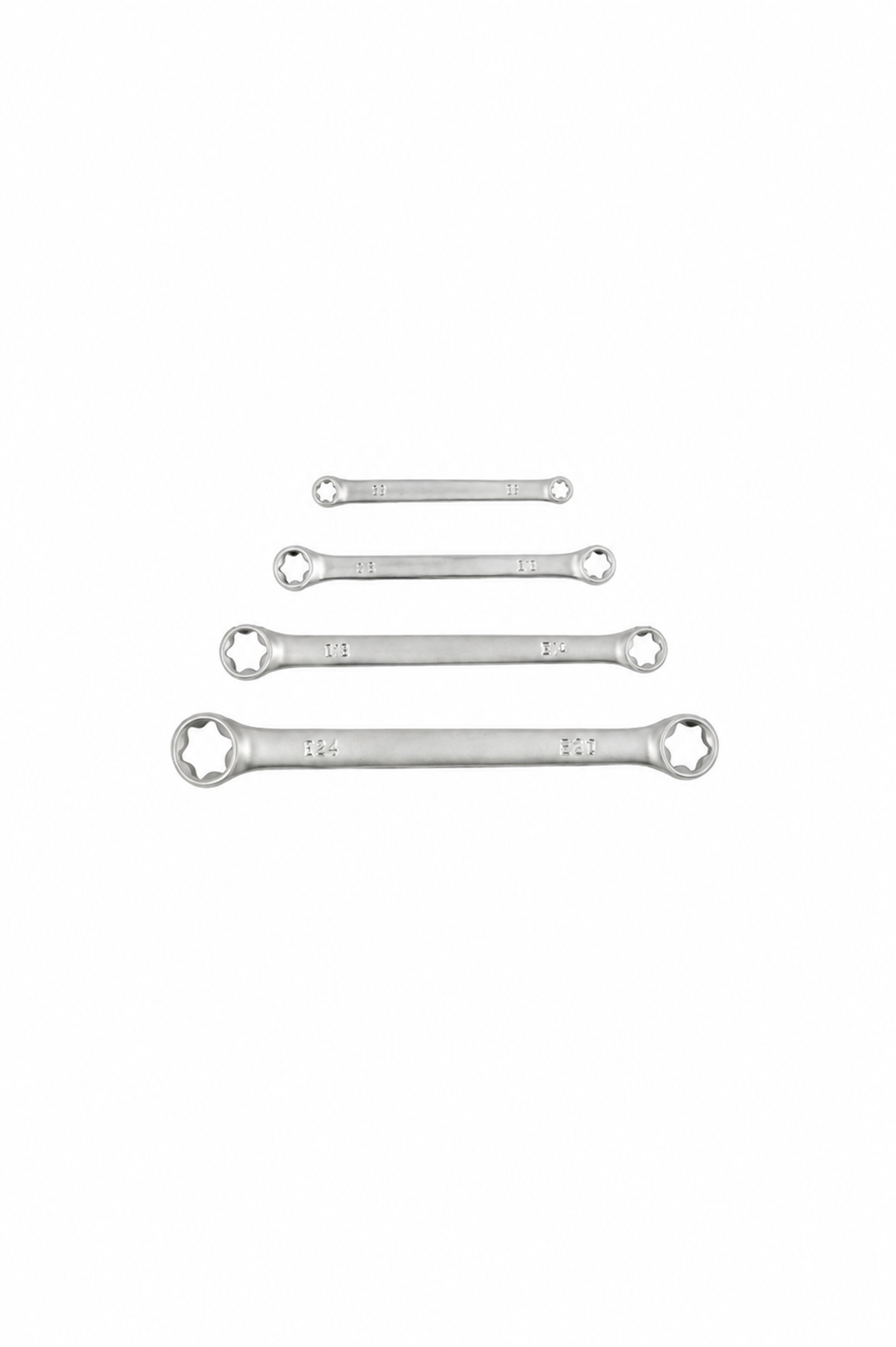 HOGERT HT1W590 Torx ring spanner set 4pcs, E6-E24