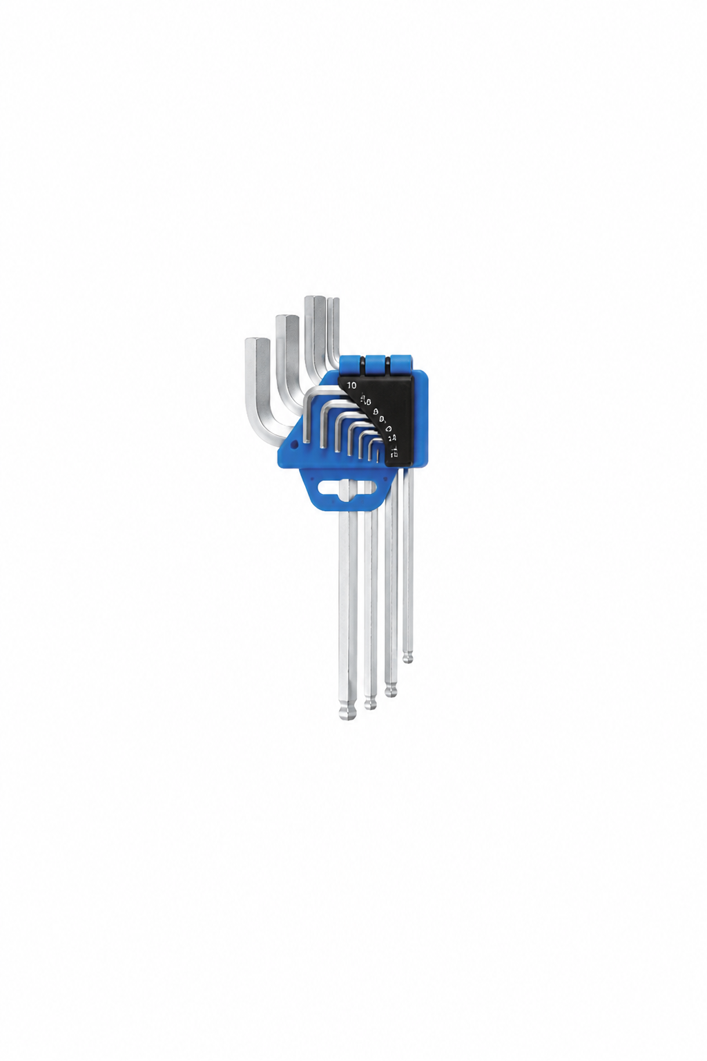 HOGERT HT1W808 Hexagonal spanners 9 pcs extra long
