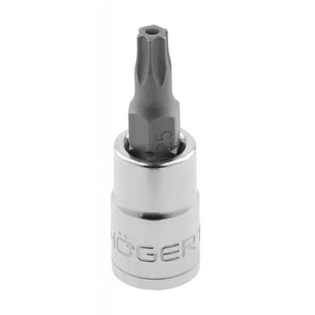 HOGERT HT1S676 Tamper torx bit socket with a hole 20 mm, 1/4"