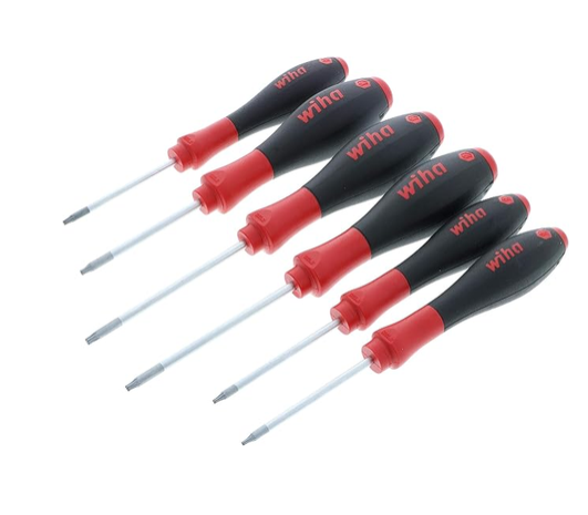 WIHA 36291 TORX Screwdriver Set, 6 Pieces, Ergonomic Cushion Grip
